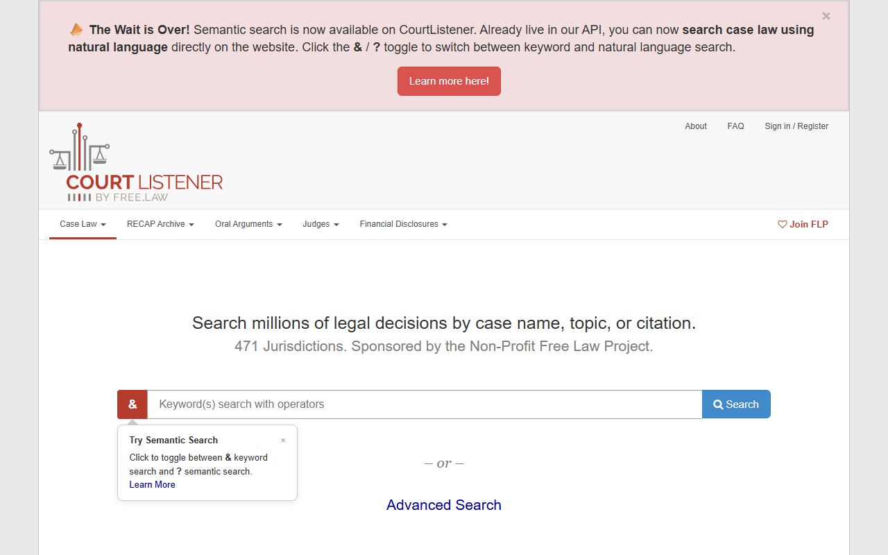 CourtListener free federal docket alternative for Travis County court records