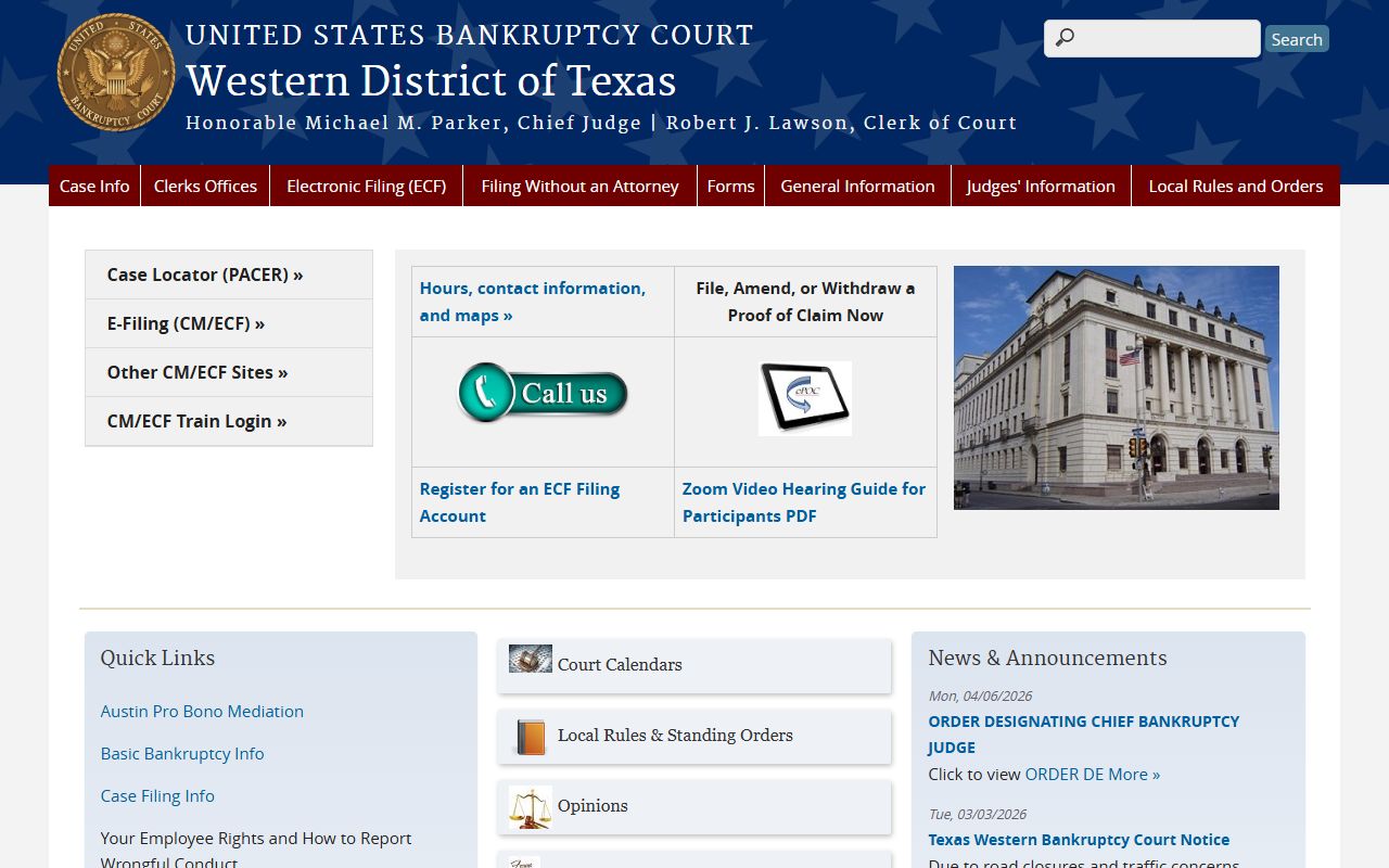 Western District of Texas Bankruptcy Court for Travis County federal records